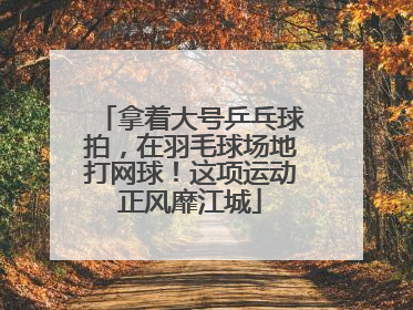 拿着大号乒乓球拍，在羽毛球场地打网球！这项运动正风靡江城